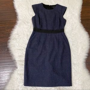 J Crew Wool Cap Sleeve Sheath Dress Career
